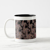 Color Run - Fractal Art Zweifarbige Tasse (Links)