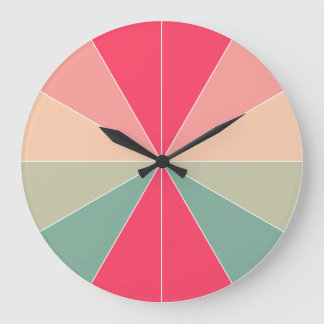 Color Segmented 03 Große Wanduhr
