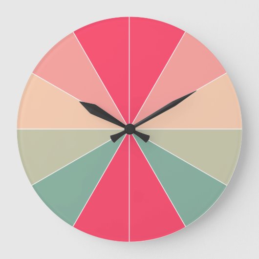 Color Segmented 03 Große Wanduhr (Vorderseite)