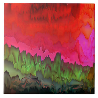 "Color Serenade" Farbenfrohe Abstrakte Kunst Fliese