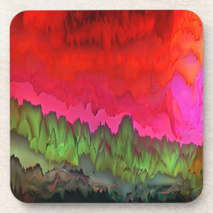"Color Serenade" Farbenfrohe Abstrakte Kunst Getränkeuntersetzer