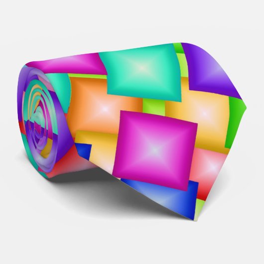 Color Sparkle Cubes Krawatte (Gerollt)