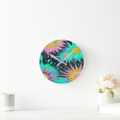 Color Splash Abstract Art Runde Wanduhr (Zuhause)