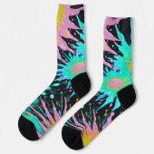 Color Splash Abstract Art Socken (Linkes Detail)