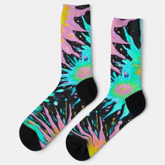Color Splash Abstract Art Socken (Linkes Detail)