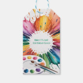 Color Splash Art Birthday Bash Geschenkanhänger (Vorderseite)