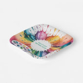 Color Splash Art Birthday Bash Pappteller (Gewinkelt)