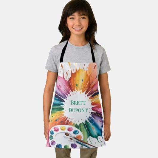 Color Splash Art Birthday Bash Schürze (Insitu)