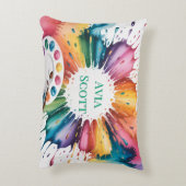 Color Splash Art Birthday Gift Dekokissen (Rückseite(Vertikal))