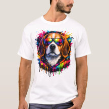 Color Splash Beagle Street Art T-Shirt | Hunde 