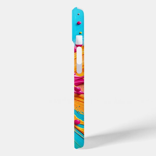 Color Splash Blue Pink Yellow iPhone Case (Rückseite / Links)