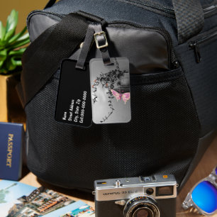 Color Splash Butterfly Stillleben Foto Gepäckanhänger