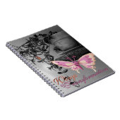 Color Splash Butterfly Stillleben Foto Notizblock (Rechte Seite)