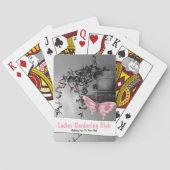 Color Splash Butterfly Stillleben Foto Spielkarten (Rückseite)