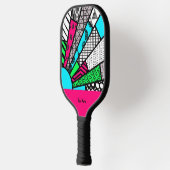 Color Splash Fanburst Personalized Pickleball Schläger (Links)