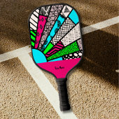 Color Splash Fanburst Personalized Pickleball Schläger