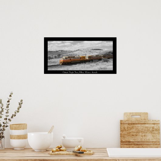 Color Splash Foto - Outback Freight Train Poster (Küche)