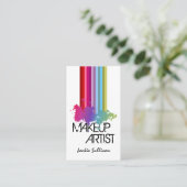 Color Splash Makeup Artist Visitenkarte (Stehend Vorderseite)