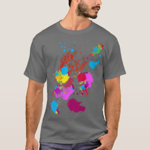 Color Splash Playing Rock Gitarre Gitarrist Band R T-Shirt