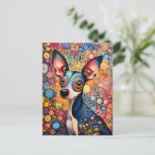 Color Splash Pop-Art Dog Portrait Postkarte (Stehend Vorderseite)