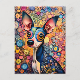 Color Splash Pop-Art Dog Portrait Postkarte
