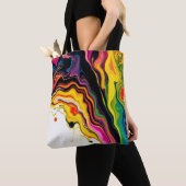 Color Splash Swirl - Vibrant Abstract Drip Art Tasche (Von Nahem)