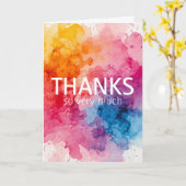 Color Splash Thank You Folded Greeting Card Karte (Gelbe Blume)