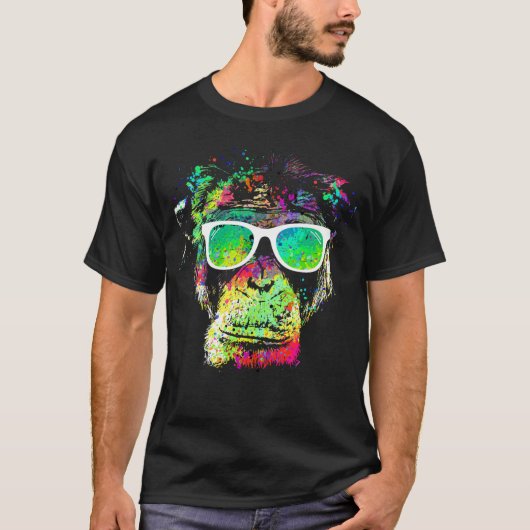 Color splatter monkey T-Shirt (Vorderseite)
