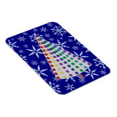 Color Spray Weihnachtsbaum auf Snowflake Blizzard Magnet (Rechte Seite)