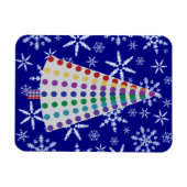 Color Spray Weihnachtsbaum auf Snowflake Blizzard Magnet (Horizontal)