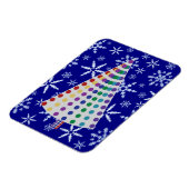 Color Spray Weihnachtsbaum auf Snowflake Blizzard Magnet (Linke Seite)