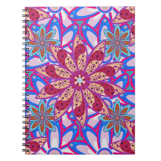 Color Spring Thema nahtlose Muster Hintergrund. C Notizblock (Vorderseite)
