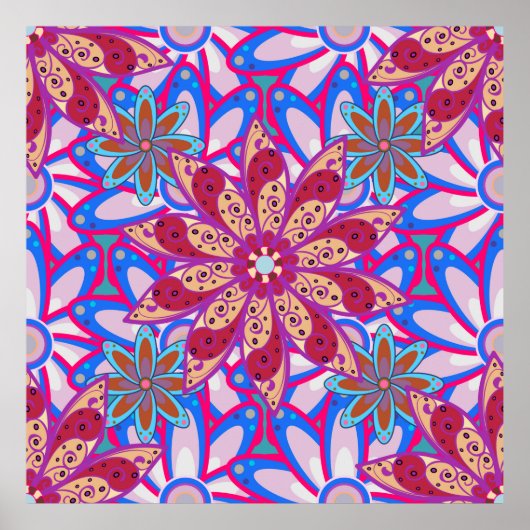 Color Spring Thema nahtlose Muster Hintergrund. C Poster (Vorne)