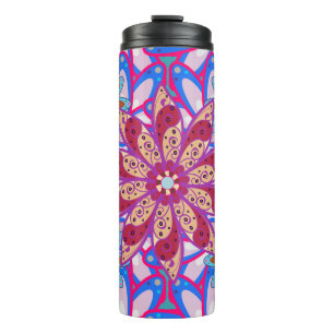 Color Spring Thema nahtlose Muster Hintergrund. C Thermosbecher