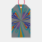 Color Starburst on Grey Geschenkanhänger (Rückseite)