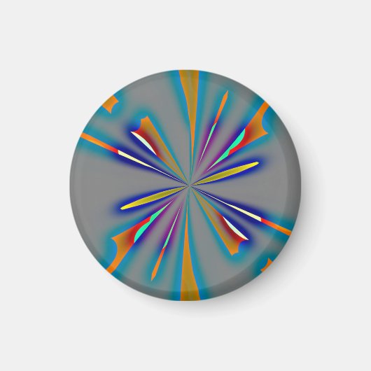 Color Starburst on Grey Magnet (Vorne)