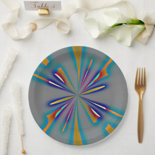 Color Starburst on Grey Pappteller