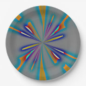 Color Starburst on Grey Pappteller (Vorderseite)