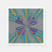 Color Starburst on Grey Serviette (Vorderseite)