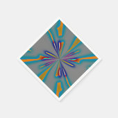 Color Starburst on Grey Serviette (Ecke)