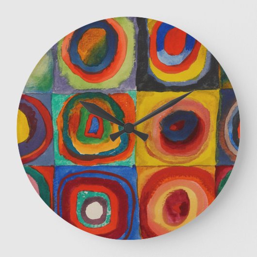 Color Study, 1913 by Wassily Kandinsky Große Wanduhr (Vorderseite)