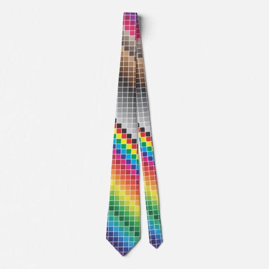 Color Swatch Rainbow Krawatte (Vorderseite)