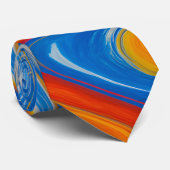 Color Swirl Men's Necktie Krawatte (Gerollt)