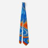 Color Swirl Men's Necktie Krawatte (Rückseite)