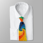 Color Swirl Mens Necktie Krawatte (Gebunden)