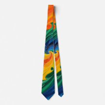 Color Swirl Mens Necktie