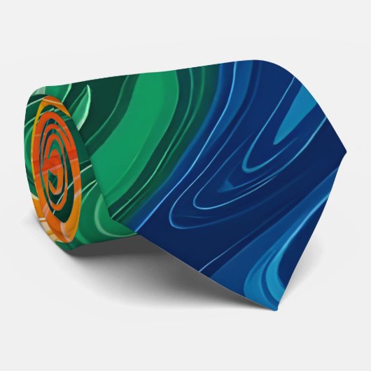 Color Swirl Mens Necktie Krawatte (Gerollt)
