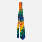 Color Swirl Mens Necktie Krawatte (Rückseite)