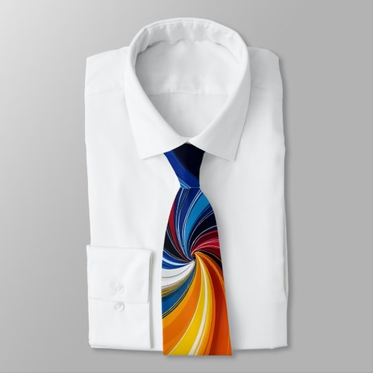 Color Swirls Men's Necktie Krawatte (Gebunden)