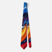 Color Swirls Men's Necktie Krawatte (Vorderseite)